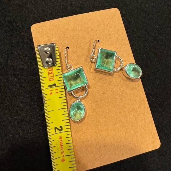 2 pairs hanging handmade earrings; silver. - Picture 5 of 5